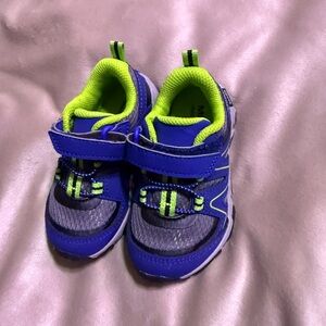 Merrell Kids Vibrant Blue and Neon Green Sneakers